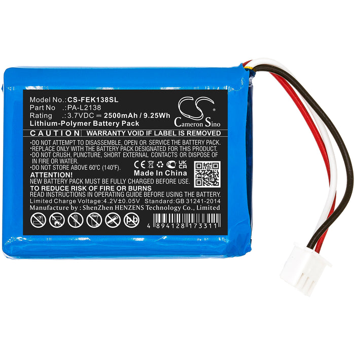 CS-FEK138SL : Battery for Fey Elektronik PA-L2138