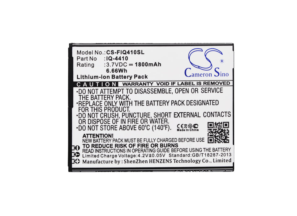 CS-FIQ410SL : Battery for Fly IQ-4410 - Replaces Fly IQ-4410