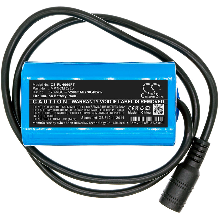 CS-FLH660FT : Battery for SQUARE LED light - Replaces SQUARE MP NCM 2s2p