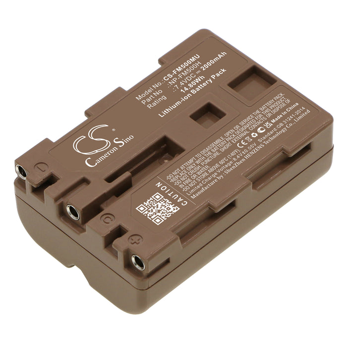 CS-FM500MU : Battery for Sony DSLR-A100, DSLR-A200, DSLR-A300 and others - Replaces Sony NP-FM500H