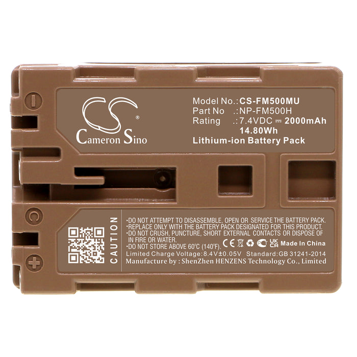 CS-FM500MU : Battery for Sony DSLR-A100, DSLR-A200, DSLR-A300 and others - Replaces Sony NP-FM500H