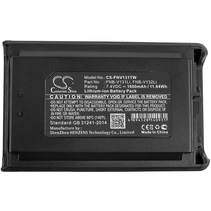 CS-FNV131TW : Battery for Vertex VX-230, VX-231, VX-231L and others - Replaces Vertex FNB-V131Li, FNB-V132Li