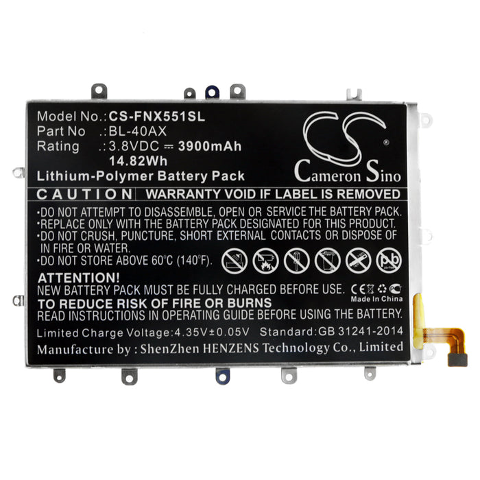 CS-FNX551SL : Battery for Infinix Hot Note, X551 - Replaces Infinix BL-40AX