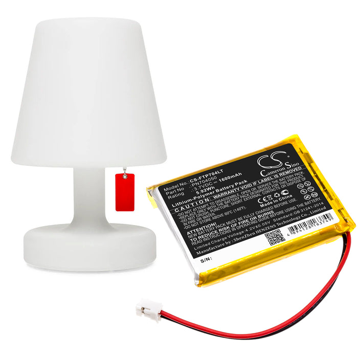 CS-FTP704LT : Battery for Fatboy Edison the Petit, LED Table Lamp Edison - Replaces Fatboy PN704050
