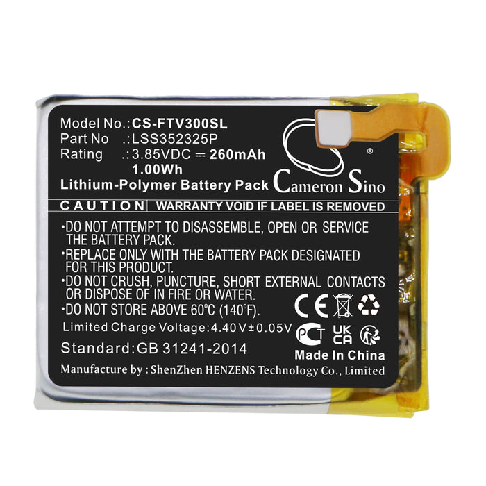 CS-FTV300SL : Battery for Fitbit Versa 3 - Replaces Fitbit LSS352325P