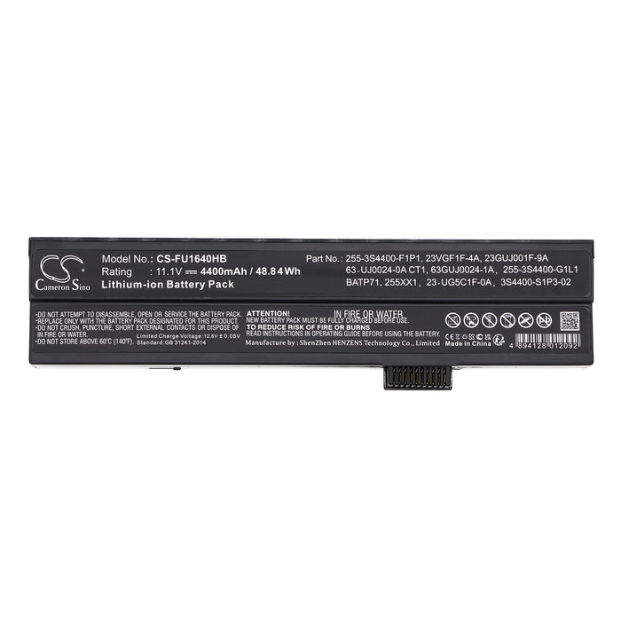 CS-FU1640HB : Battery for Vega Vegaplus 255, Vegaplus 259 - Replaces Uniwill 255-3S4400-F1P1, 255-3S4400-G1L1, 255-3S4400-S1S1 and others