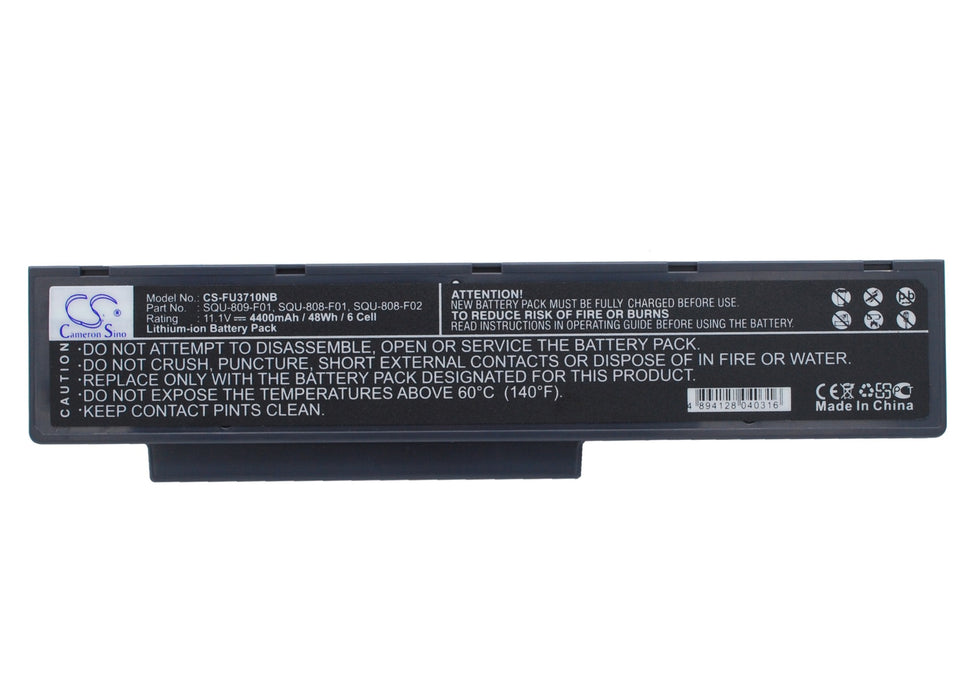 CS-FU3710NB : Battery for Fujitsu Amilo Li3710, Amilo Li3910, Amilo Pi3560 - Replaces Fujitsu SQU-809-F01, SQU-808-F01, SQU-808-F02 and others