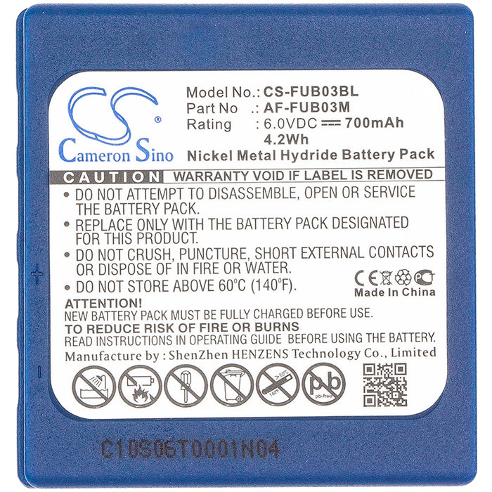 CS-FUB03BL : 6.0v NiMH battery for Hetronic, HBC, Abitron, replaces 253211, BA203060, 222060