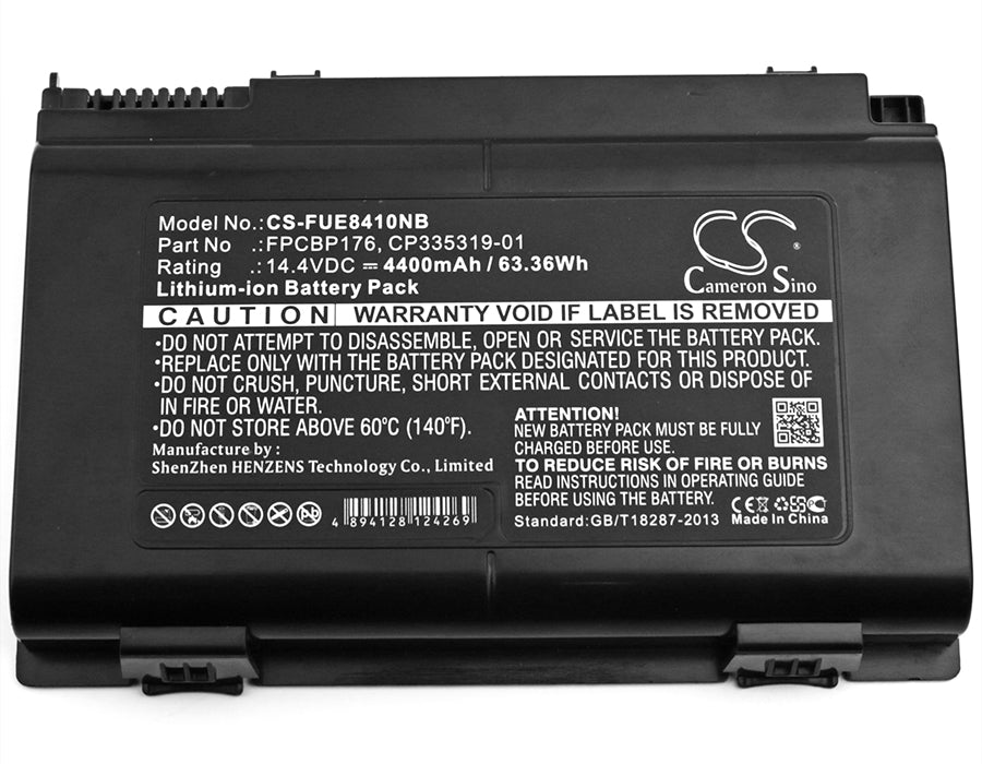 CS-FUE8410NB : Battery for Fujitsu LifeBook E8410, LifeBook E8420, LifeBook N7010 and others - Replaces Fujitsu CP335319-01, FPCBP176, FPCBP176AP and others