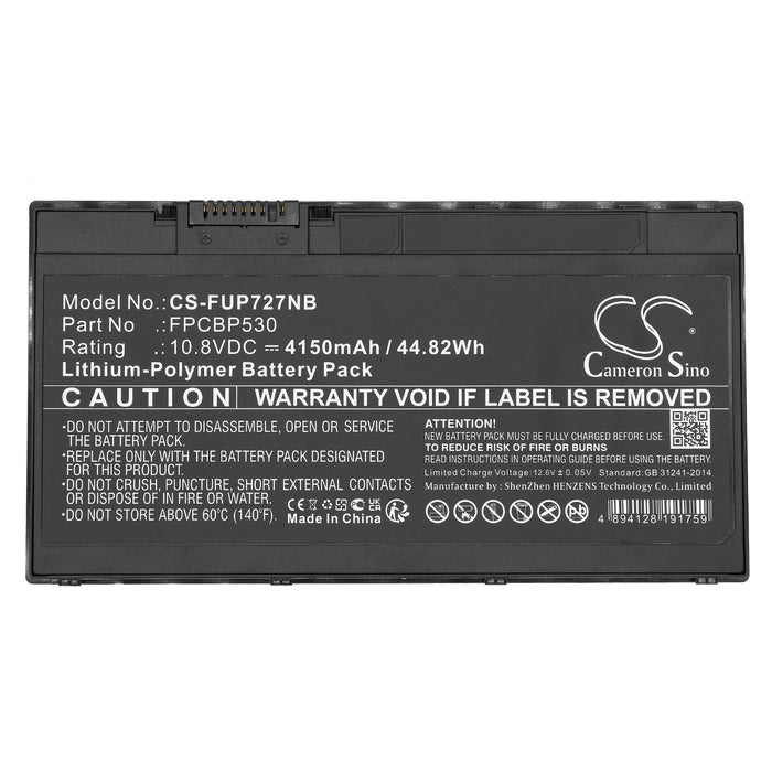 CS-FUP727NB : Battery for Fujitsu LifeBook U727, LifeBook P727, LifeBook P728 and others - Replaces Fujitsu FPCBP530, FPB0337S, FPCBP528 and others