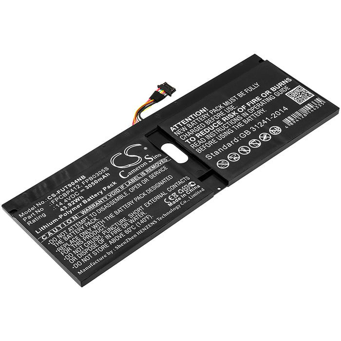 CS-FUT904NB : Battery for Fujitsu Lifebook U904, U9040M75A1DE, U9040MXPC1DE and others - Replaces Fujitsu FPCBP412, FPB0305S