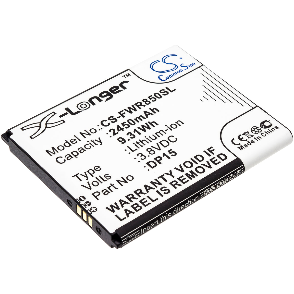 CS-FWR850SL : Battery for T-Mobile T9, DP15, R717 - Replaces Franklin ...
