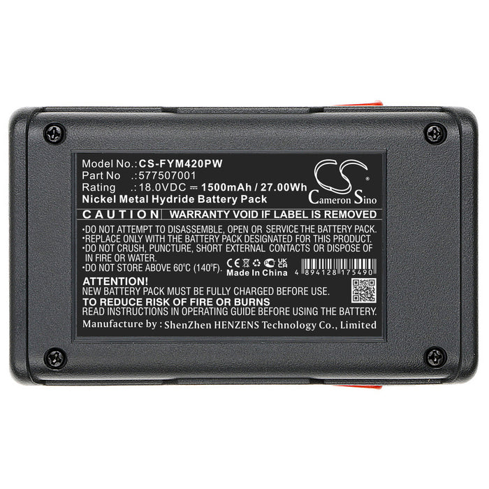 CS-FYM420PW : Battery for Flymo Contour Cordless XT, Easicut 420, Easicut 500 and others - Replaces Flymo 577507001, CCT250-3