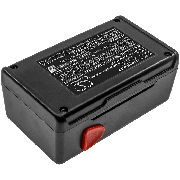 CS-FYM420PX : Battery for Flymo Contour Cordless XT, Easicut 420, Easicut 500 and others - Replaces Flymo 577507001, CCT250-3