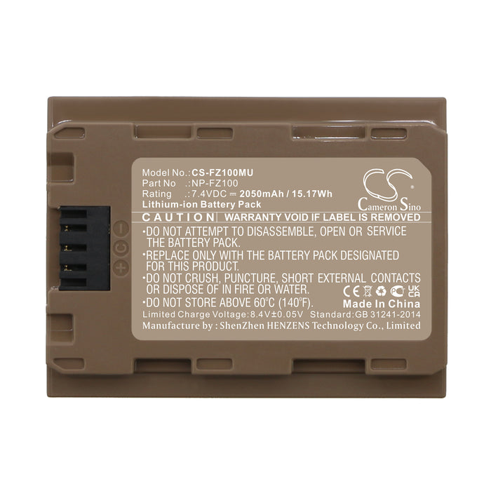 CS-FZ100MU : Battery for Sony Alpha A9, A7R Mark 3, A7 Mark 3 and others - Replaces Sony NP-FZ100