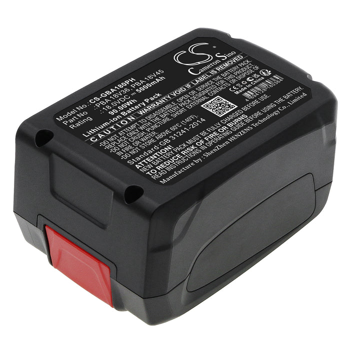 CS-GBA180PH : Battery for Gardena PowerMax 32/36V, PowerMax 32/36V P4A solo, TCS 20 and others - Replaces Gardena PBA 18V36, PBA 18V45, PBA 18V72 and others