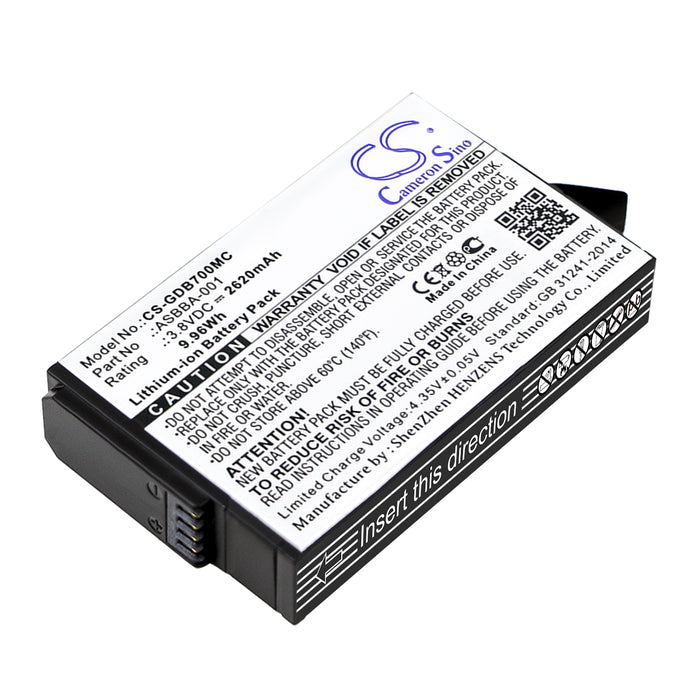 CS-GDB700MC : Battery for Gopro Fusion, Fusion VR 360 - Replaces Gopro ASBBA-001, 601-12862-000, SBDC1B