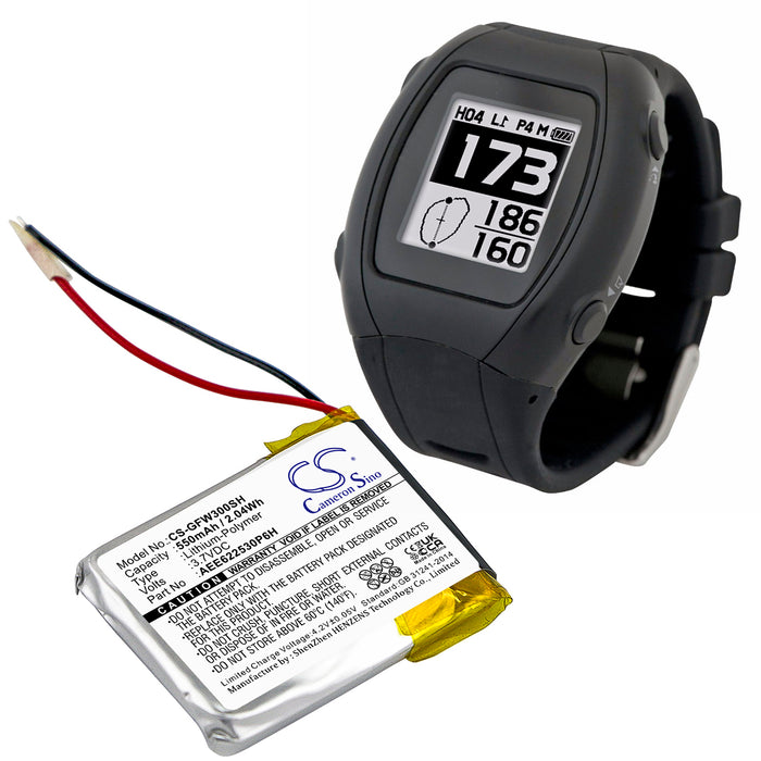 CS-GFW300SH : Battery for Golf Buddy WT3 GPS Watch - Replaces Golf Buddy AEE622530P6H