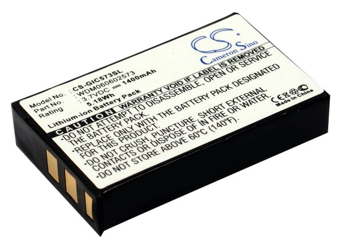 CS-GIC573SL : Battery for Gigabyte GC-RAMDISK, GC-RAMDISK 1.2, GC-RAMDISK 1.1 and others - Replaces Gigabyte WDM060602573