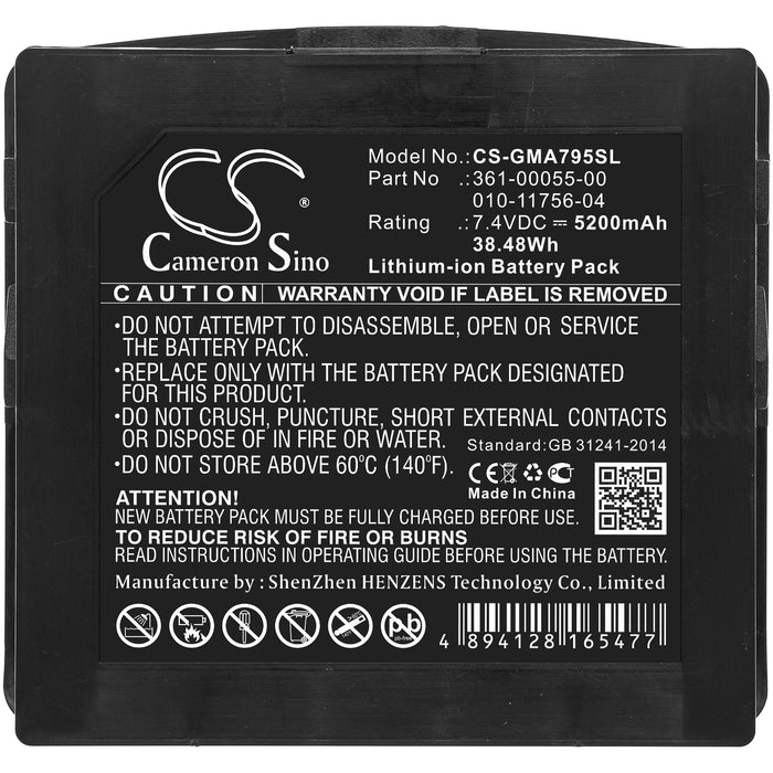 CS-GMA795SL : Battery for Garmin Aera 795, Aera 796 - Replaces Garmin 361-00055-00, 010-11756-04