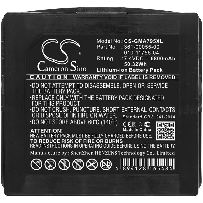 CS-GMA795XL : Battery for Garmin Aera 795, Aera 796 - Replaces Garmin 361-00055-00, 010-11756-04