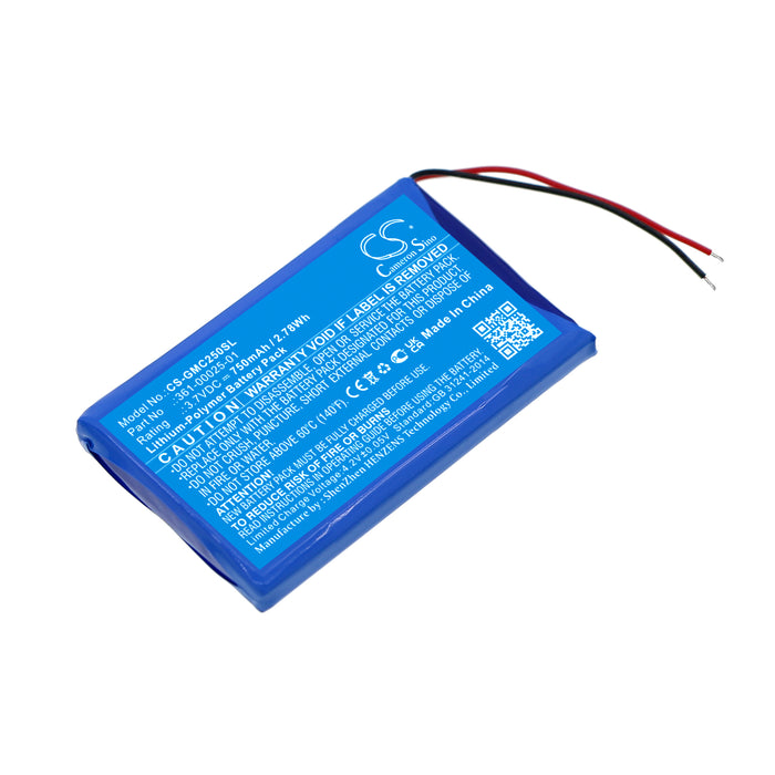 CS-GMC250SL : Battery for Garmin DashCam 25 - Replaces Garmin 361-00025-01