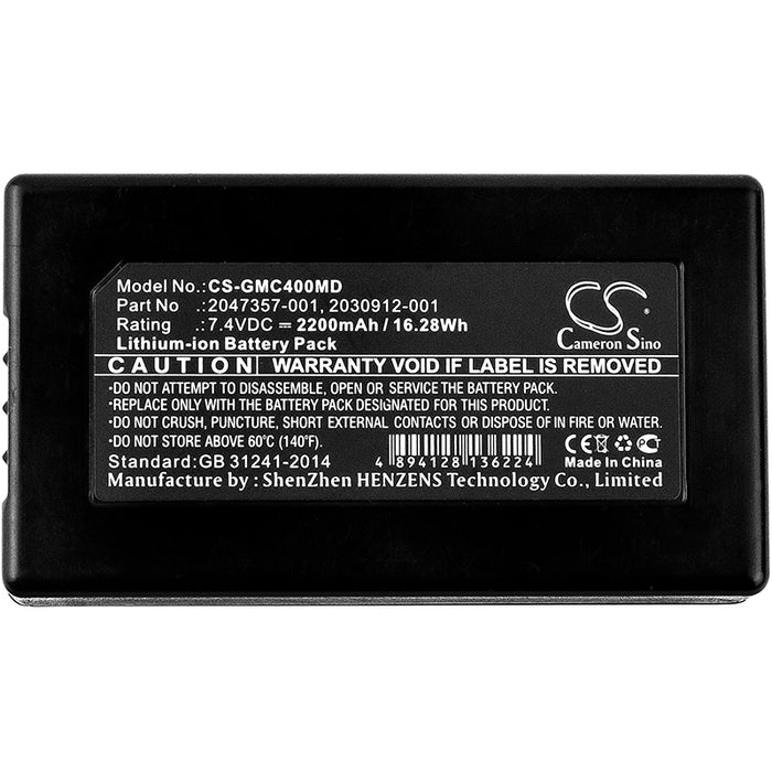 CS-GMC400MD : Battery for GE MAC 400, MAC C3, MAC 600 and others - Replaces GE 2047357-001, 2030912-001, 2073265-001