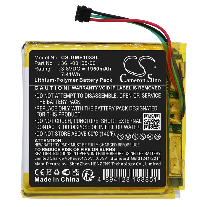 CS-GME103SL : Battery for Garmin Edge 1030 - Replaces Garmin 361-00105-00