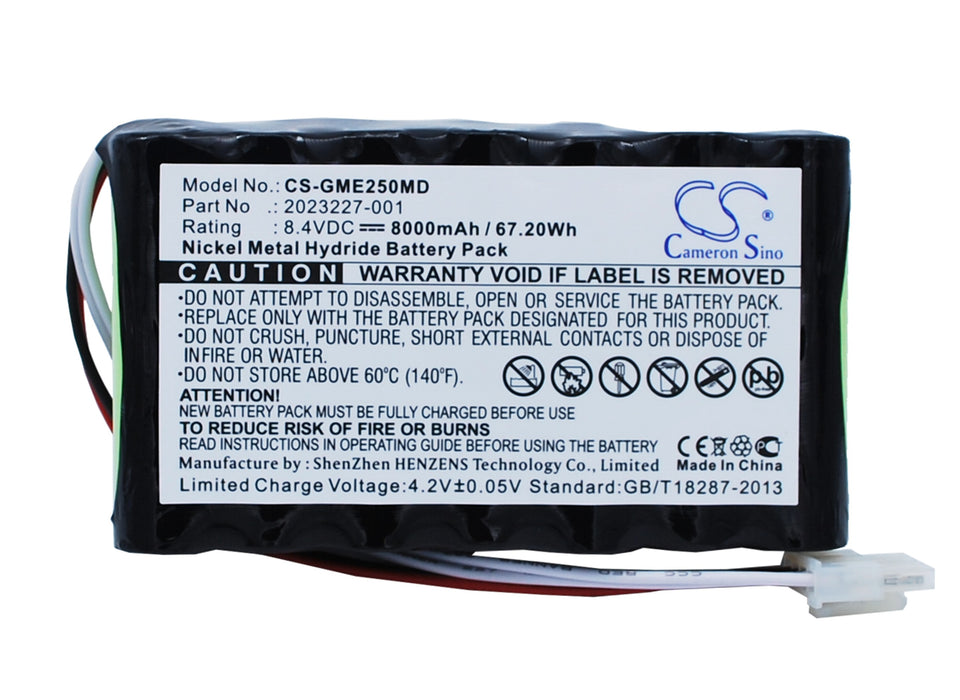 CS-GME250MD : Battery for Marquette Dash 2500 - Replaces Hellige 2023852-029, 2023227-001