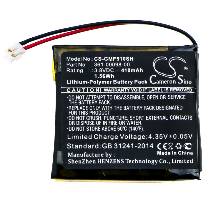 CS-GMF510SH : Battery for Garmin Fenix 5X, Fenix 5X Running, Fenix 5X Plus - Replaces Garmin 361-00098-00