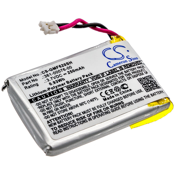 CS-GMF620SH : Battery for Garmin Forerunner 620 - Replaces Garmin 361-00076-00