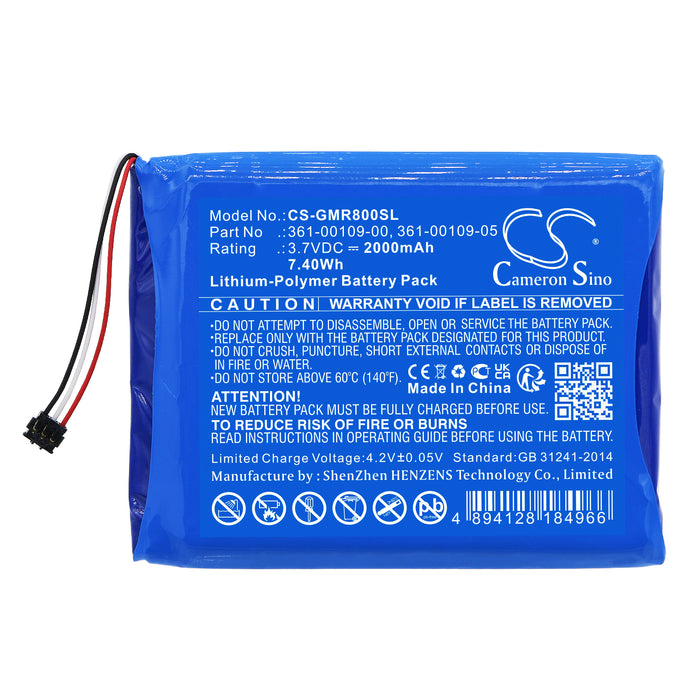 CS-GMR800SL : Battery for Garmin DEZL OTR800, DEZL OTR800 MT-S, Overlander - Replaces Garmin 361-00109-00, 361-00109-05