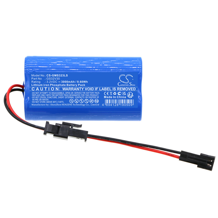 CS-GMS323LS : Battery for Gama Sonic GS-109S-B, GS-109F-B, 97K012 and others - Replaces Gama Sonic GS32V30