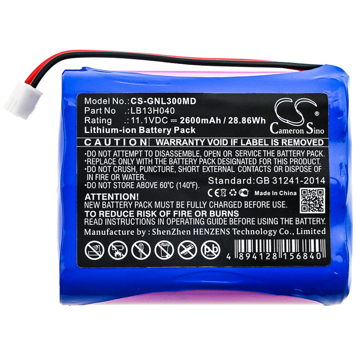 CS-GNL300MD : Battery for Meditch G3H - Replaces General LB13H040, HYLB-1370