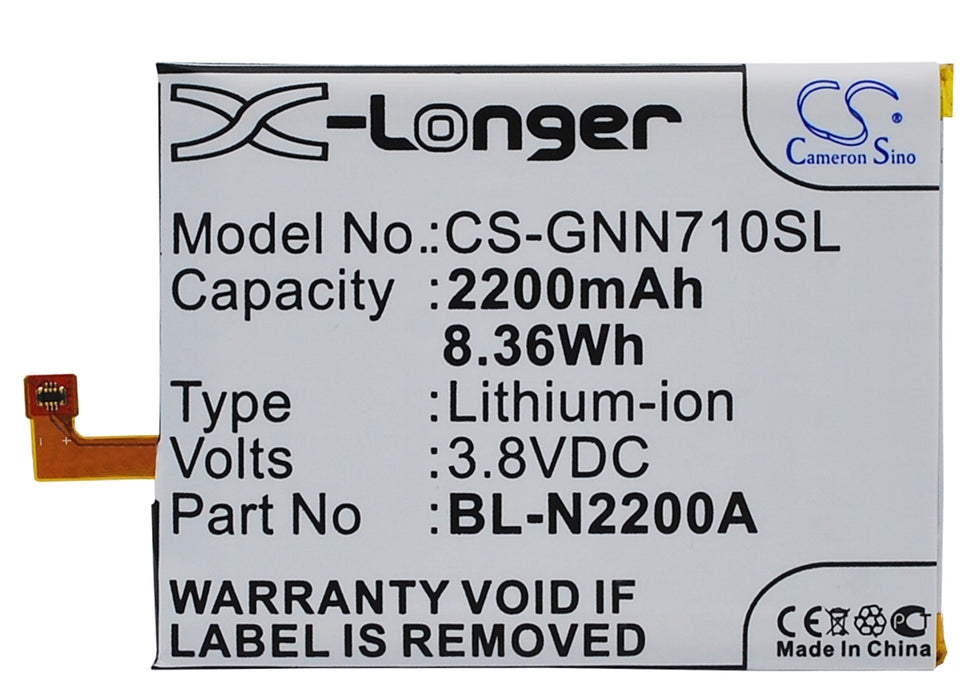 CS-GNN710SL : Battery for GIONEE E7 Mini - Replaces GIONEE BL-N2200A