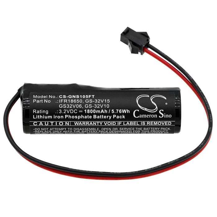 CS-GNS105FT : Battery for Gama Sonic GS-5, GS-6, GS-52 and others - Replaces Gama Sonic IFR18650, GS-32V15, GS32V06 and others