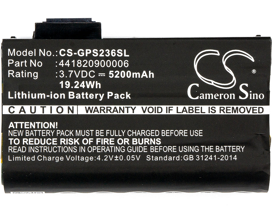 CS-GPS236SL : Battery for Getac PS236, PS336, PS236C - Replaces Getac 441820900006