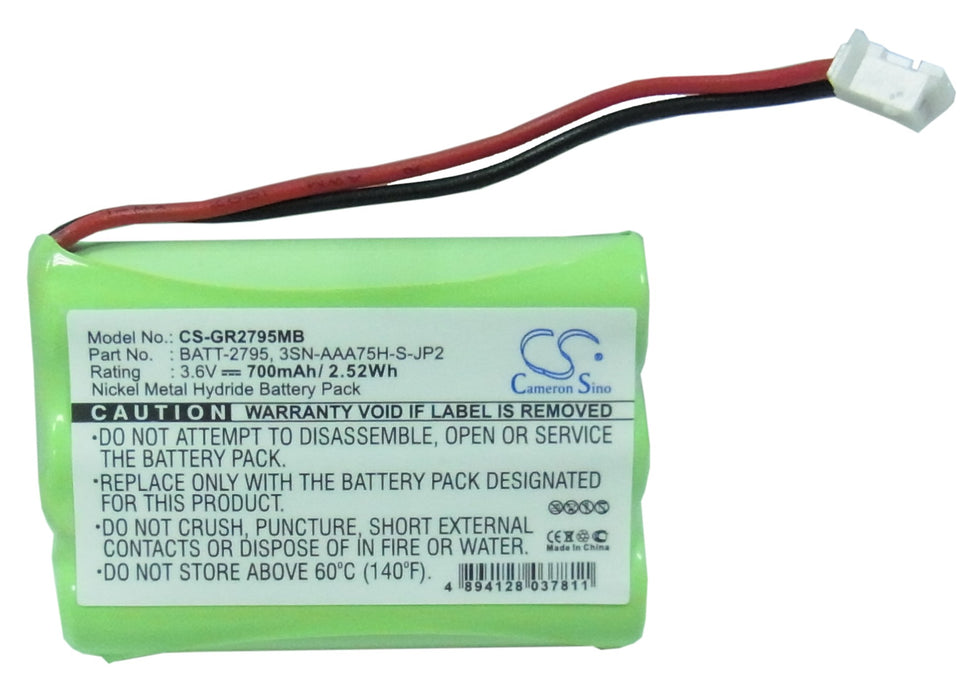 CS-GR2795MB : Battery for GRACO imonitor, iMonitor vibe, 2791DIGI1 and others - Replaces GRACO BATT-2795, 3SN-AAA75H-S-JP2, 89-1323-00-00