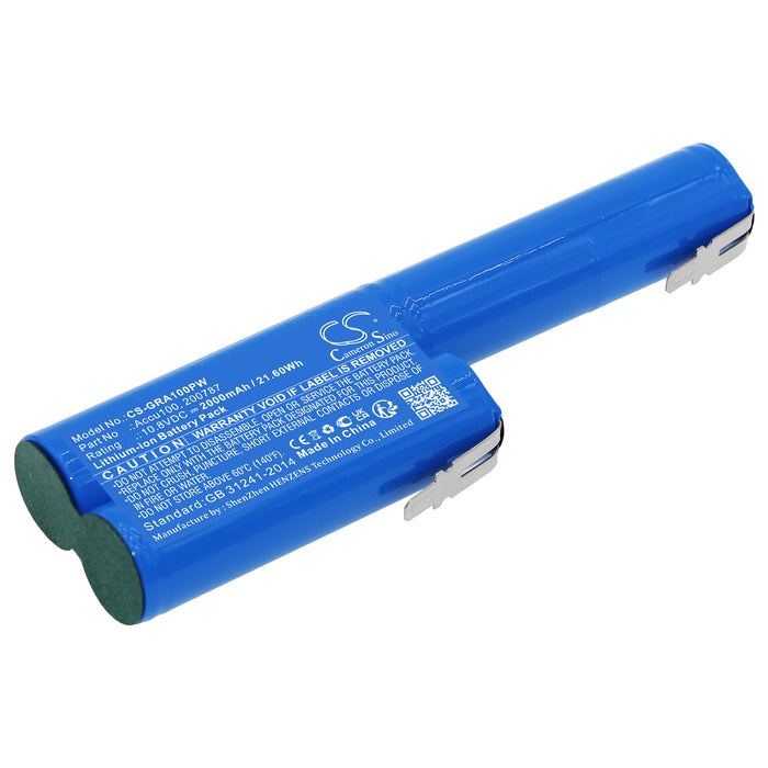 CS-GRA100PW : Battery for Gardena Accu 100 Grasschere, Accu 100 Strauchschere, Twin Cut 8805 and others - Replaces Gardena Accu100, 200787, 40773 GEW 23/07 and others