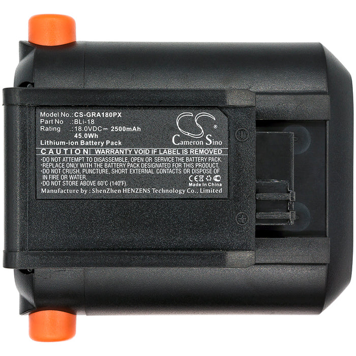 CS-GRA180PX : Battery for Gardena Accu Hedge Trimmer EasyCut Li-18/50, Telescopic Accu Hedge Trimmer THS Li-18/42, High Delimber TCS Li-18/20 and others - Replaces Gardena BLi-18, 09840-20, 09839-20