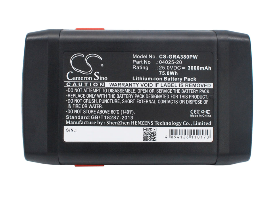 CS-GRA380PW : Battery for Gardena Accu-Spindelmaher 380 Li, Spindelmaher 380 Li, 648872 and others - Replaces Gardena 04025-20, 8838, 4025-00.640.00 and others