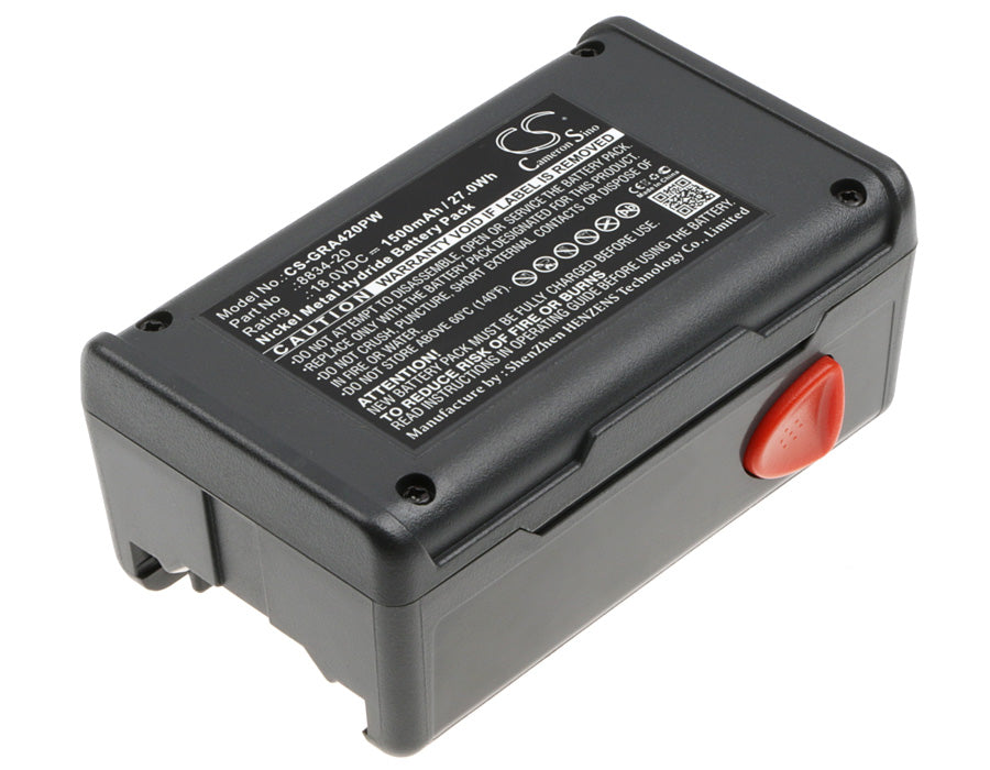 CS-GRA420PW : Battery for Gardena Turbotrimmer SmallCut 300 Accu, 648844, Heckenschere EasyCut 42 Accu and others - Replaces Gardena 8834-20