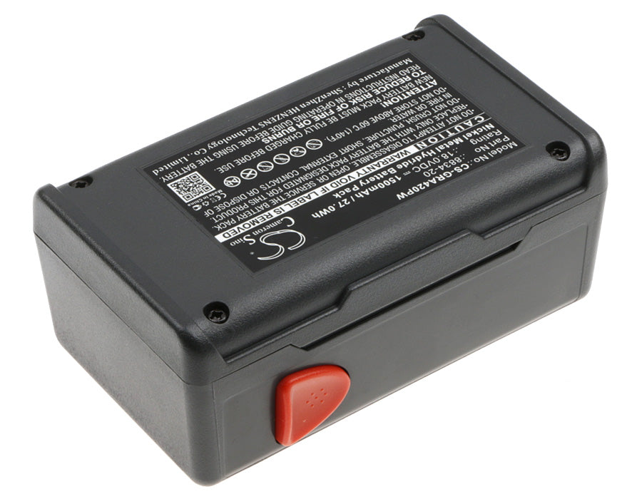 CS-GRA420PW : Battery for Gardena Turbotrimmer SmallCut 300 Accu, 648844, Heckenschere EasyCut 42 Accu and others - Replaces Gardena 8834-20