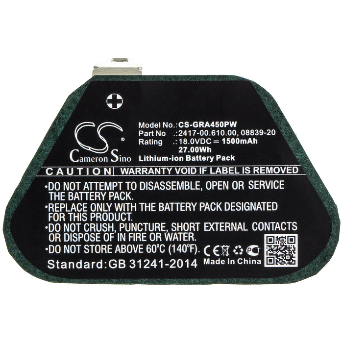 CS-GRA450PW : Battery for Gardena Accucut 400Li, Accucut 450Li, 02417-20 - Replaces Gardena 2417-00.610.00, 08839-20