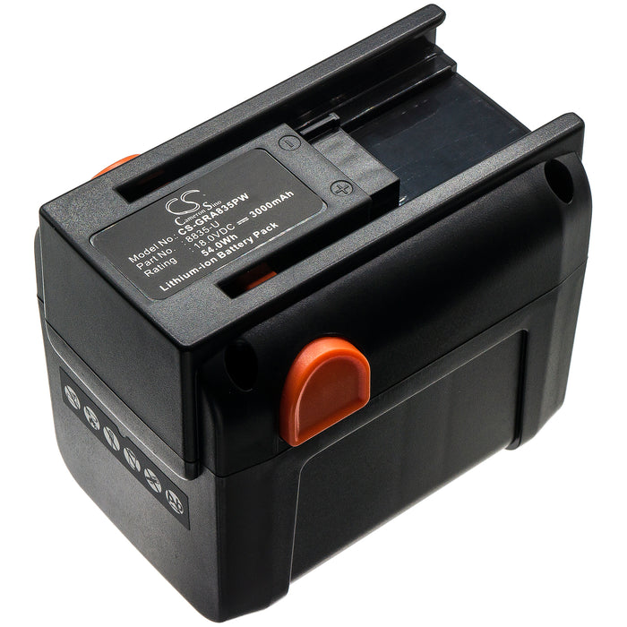 CS-GRA835PW : Battery for Gardena 8841, 8840, AccuCut Li 400 and others - Replaces Gardena 8835-U, 8835, 8839-20