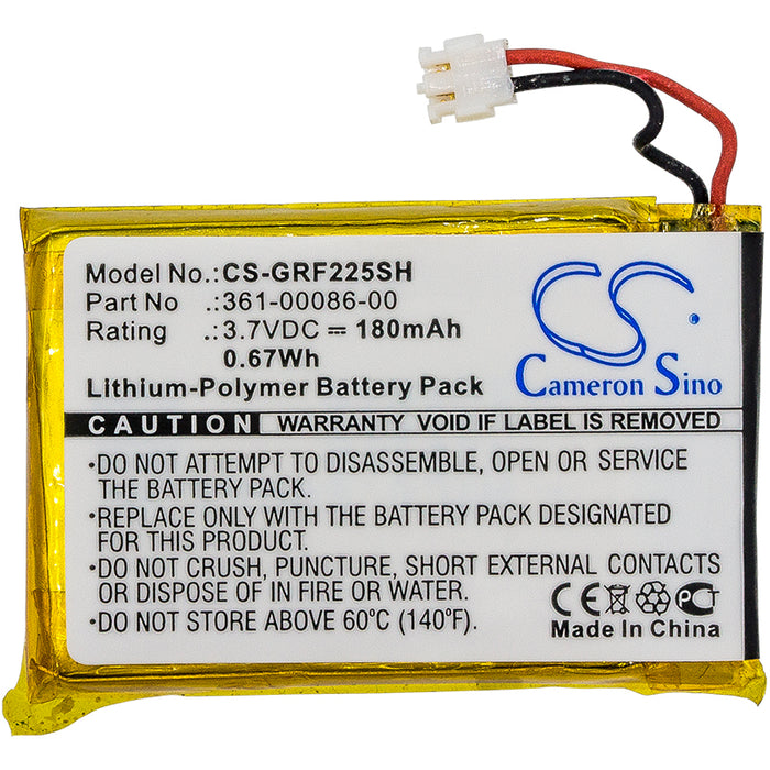 CS-GRF225SH : Battery for Garmin Forerunner 225, Forerunner 235, Forerunner 630 and others - Replaces Garmin 361-00086-00, 361-00072-10, 361-00086-10 and others