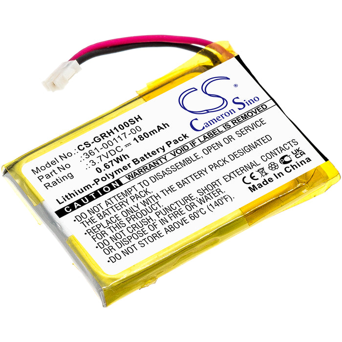 CS-GRH100SH : Battery for Garmin Approach S10, Approach S20, Forerunner 35 - Replaces Garmin 361-00117-00