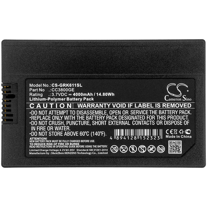 CS-GRK611SL : Battery for GE Druck DPI 611, Druck DPI 612, DPI 612 Flex - Replaces GE CC3800GE