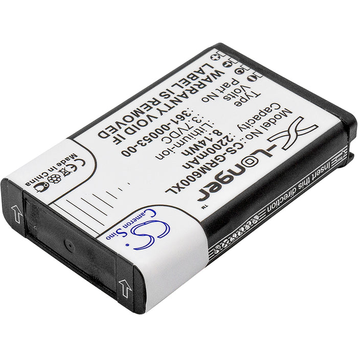 BP-GRM600XL : 3.7v Li-ION battery, replaces Garmin 361-00053-00, 010-11599-00, 010-11654-03, 361-00053-04