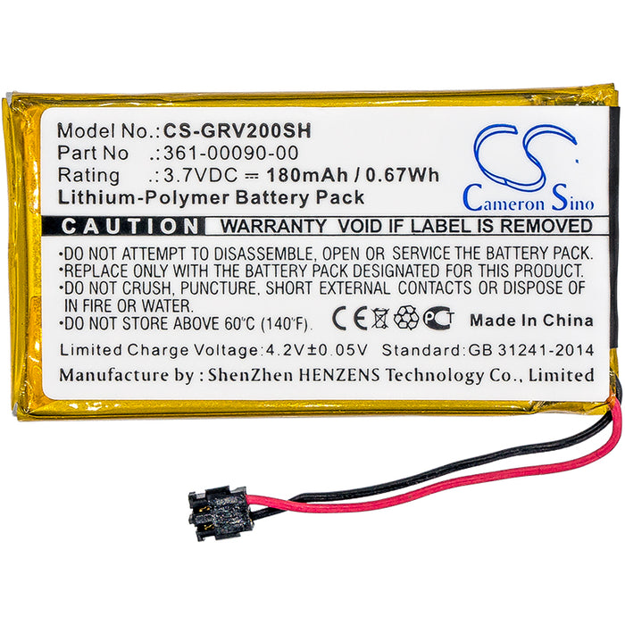 CS-GRV200SH : Battery for Garmin Vivoactive HR - Replaces Garmin 361-00090-00